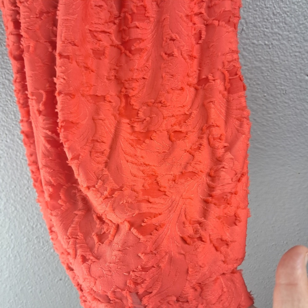 Lauren Conrad Coral Top Ruffle Sleeve Textured Blouse Casual Cute Size S NWT - Picture 3 of 11
